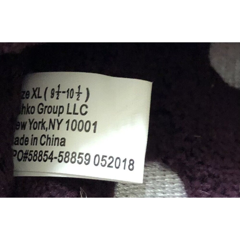 Laura Ashley Women's Slippers Polka Dot purple White With Bow Size XL 9.5-10.5 - Picture 8 of 9